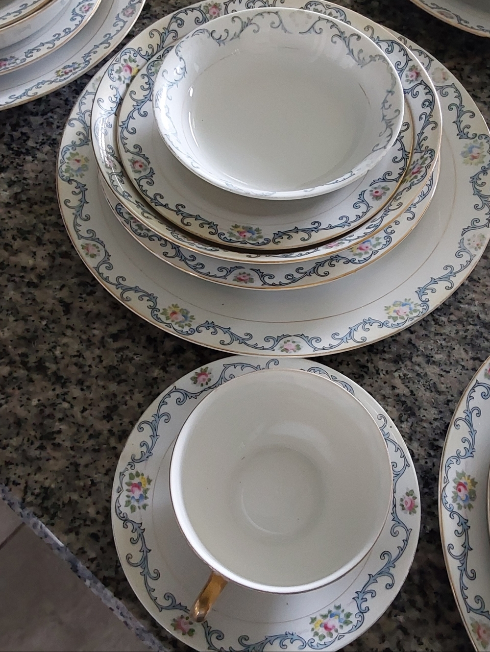 Antique 42 PC Noritake Elmwood (1918) Pattern 66214- 7PC Of 6 Settings - Picture 4 of 6